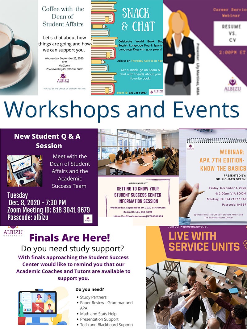 wnp workshops and events at albizu miami campus with dean of student affairs
